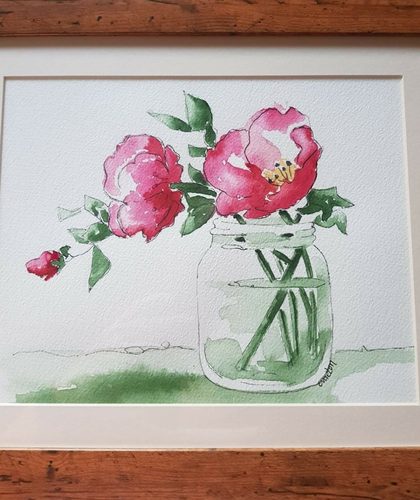 Carol C. Picked with love, watercolour.
